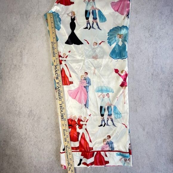 SheShow White Christmas Satin Pajama Set Women Size 3XL Long Sleeve Wide Leg NEW - Picture 15 of 16